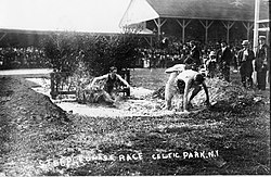 Steeplechase in Celtic Park, New York, in 1912