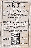 Arte de la lengua mexicana by Jesuit priest and grammarian Horacio Carochi