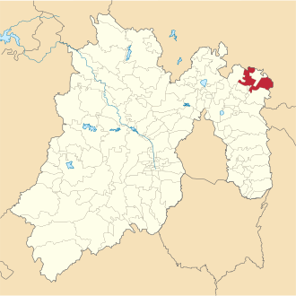 Location of the municipality in the State of Mexico