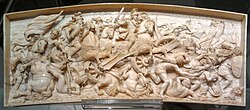 Battle of Hannibal and Scipio (Alexander's victory over Poros), by Ignaz Elhafen, c. 1700, Warsaw Royal Castle