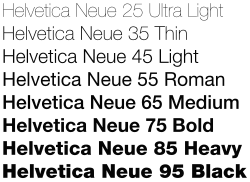 A text sample set in various weights.