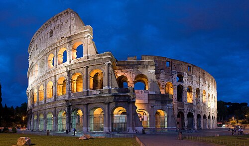 The Colosseum at night