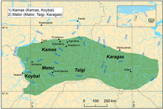 map of the Altay region in Siberia