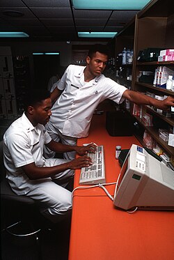 Two pharmacy technicians