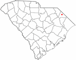 Location of Dillon in South Carolina