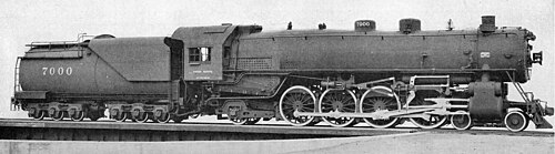 Locomotive with a normal firebox. The round top of the firebox makes attaching the boiler easier.