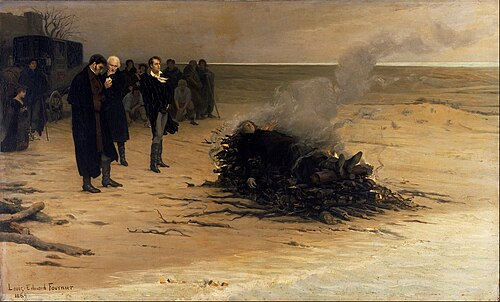 Louis Edouard Fournier , The Funeral of Shelley , 1889