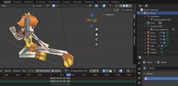 A fan-art character model created in Blender by Henry Lutece for study and demonstration in the University of Michigan's EECS 298: 3D Technical Art and Animation course. Students learn how to model, texture, rig, and animate their own characters in Blender, then integrate them into the Unity game engine to achieve interactivity.