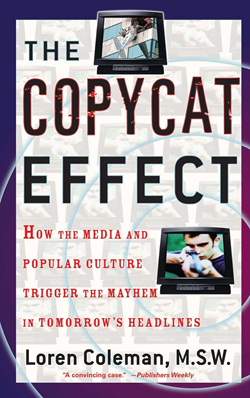 The cover of the book. Two television screens are displayed near the title, one picturing a young man pointing a gun towards the reader and the other with a plane crashed into a building