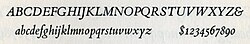 The italic type of Bembo