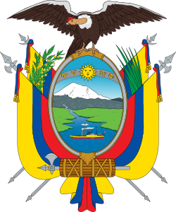 The coat of arms of Ecuador.