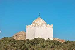 Shrine of Sidi Ali Sayeh overlooking the atlantic sea at the foot of Jbel Lahdid.