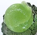 A 2 cm prehnite ball of top quality and color