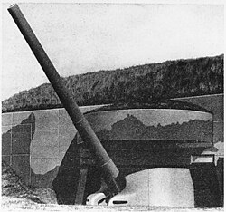 Typical US Army World War II installation of a 16-inch casemated gun.