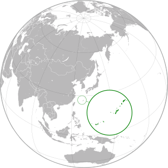 Location of the Ryukyu Islands in Asia