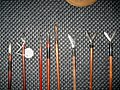 Antique Japanese (samurai) arrowheads yajiri or yanone