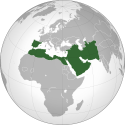 The Umayyad Caliphate at its greatest extent, under Caliph Umar II, c. 720
