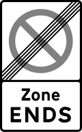 UK Sign 664 - end of controlled zone