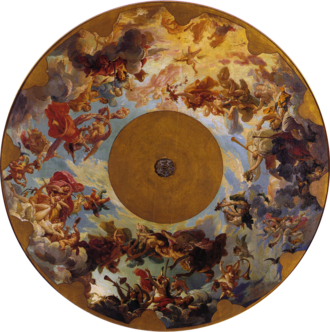 The Triumph of Beauty, Charmed by Music, amidst the Muses and the Hours of the Day, designed for the ceiling of the auditorium of the Palais Garnier, by Jules-Eugène Lenepveu, 1872, oil on canvas, Musée d'Orsay