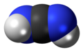 Space-filling model of the cyanamide molecule, diimide tautomer