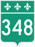 Route 348 marker