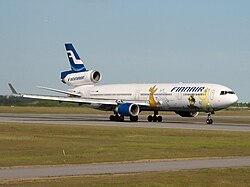 Finnair McDonnell Douglas MD-11 serving the Japanese route decorated with Moomin characters