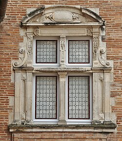 Renaissance window of the Hôtel d'Assézat (Toulouse, France)