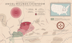 Likely extent of the Angel Mounds Chiefdom in the Early 14th Century