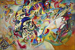 Large, colourful abstract painting