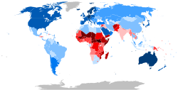United Nations Human Development Index by country as of 2023