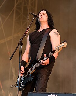 Zing performing with Danzig in 2018