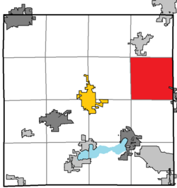 Location of Spring Prairie, within Walworth County