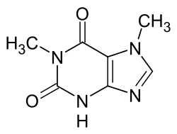 2D representation of the chemical structure of paraxanthine .