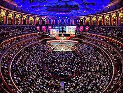 An audience in the Royal Albert Hall auditorium