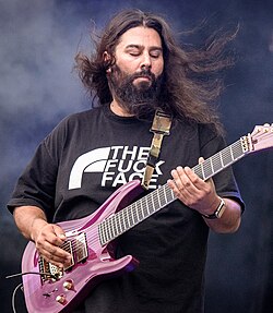 Carpenter performing with Deftones at Rock im Park 2016