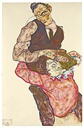 Lovers – Self-Portrait with Wally, c. 1914 – 1915