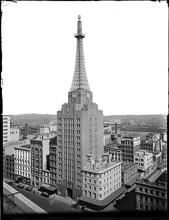 Construction of the AWA Building and Tower, c. February 1939, Arthur Ernest Foster