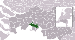 Highlighted position of Alphen-Chaam in a municipal map of North Brabant