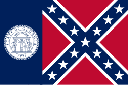 Georgia state flag, 1956–2001