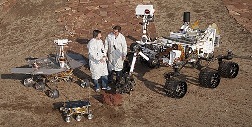 Comparison: MER, Sojourner rover, humans, Curiosity