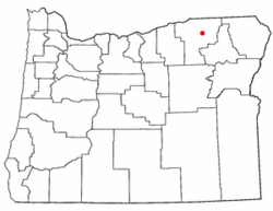 Location of Cayuse, Oregon