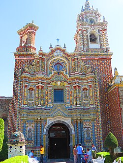 Baroque – Church of San Francisco Acatepec, San Andrés Cholula, Mexico, unknown artchitect, 17th–18th centuries