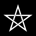 Seimei Kikyō / Seimei Kikyō (晴明紋; lit. "Clearest/Brightest Crest", or the "Seal of Abe-no-Seimei") is a pentagram used by Abe no Seimei[12] as the symbol of the Onmyōryō (Bureau of Taoist Geomancy) and Onmyōdō-itself, given its association with the Five Chinese Elements.