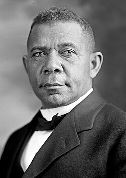 Black-and-white head shot of Washington