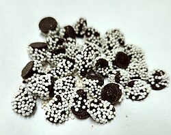 Sno-Caps topping a cupcake