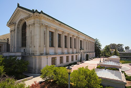 Three quarter view of the East and North facades.