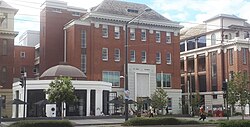 This is a photograph of the national headquarters of the Australian Space Agency in Lot Fourteen which is located adjacent to the university.