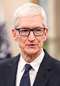 Tim Cook 2022, 2021, 2016, 2015, and 2012 (Finalist in 2023, 2020, 2019, 2018, 2017, and 2014)