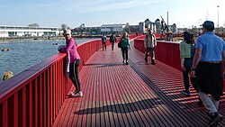 Canada Dock Boardwalk, an urban boardwalk in Canada Water, London
