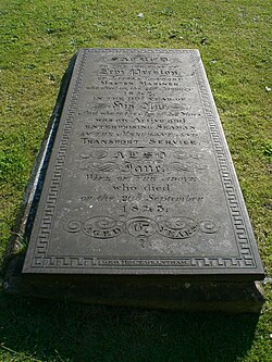 Slate tomb-slab, St Wulfram's Church, Grantham, Lincolnshire. Swithland slate by George Holt